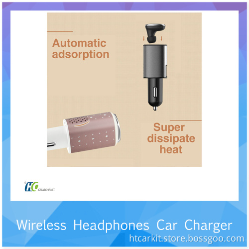 Bluetooth Earpiece with Car Charger best Noise Cancelling for Mobile Phone
